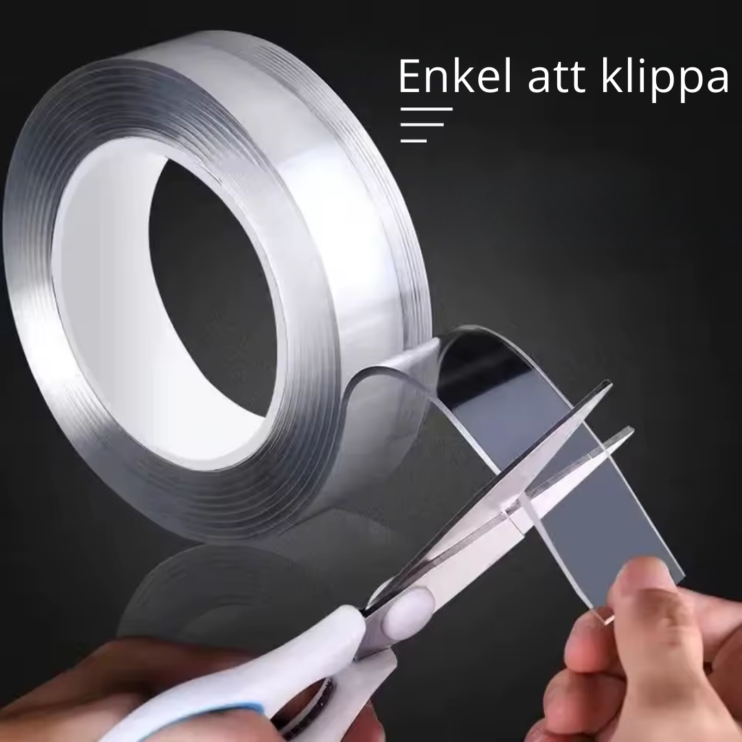 NanoGrip Återanvändbar Dubbelhäftande Tejp – Vattentålig & Starkt Fäste