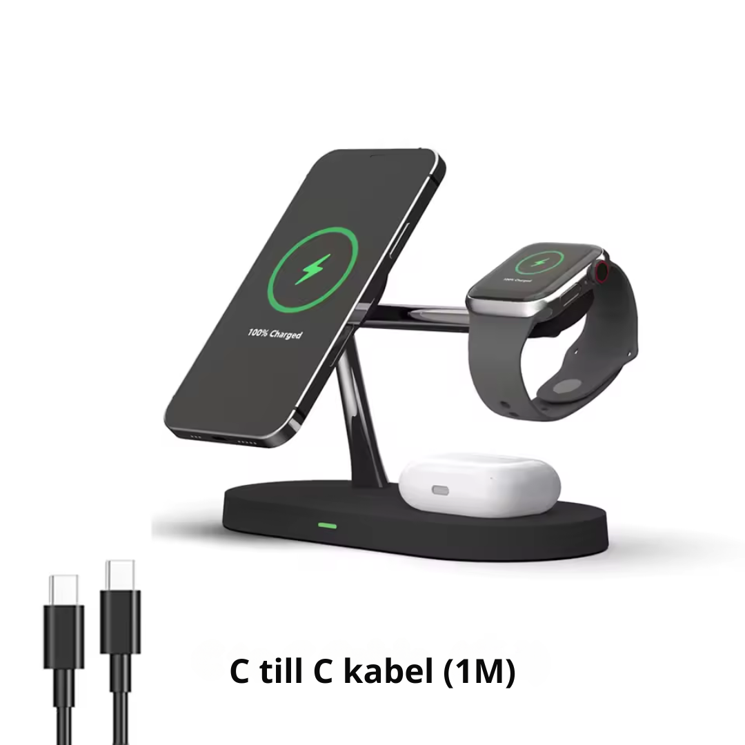 PowerHub 3-i-1 Magnetisk Laddningsstation