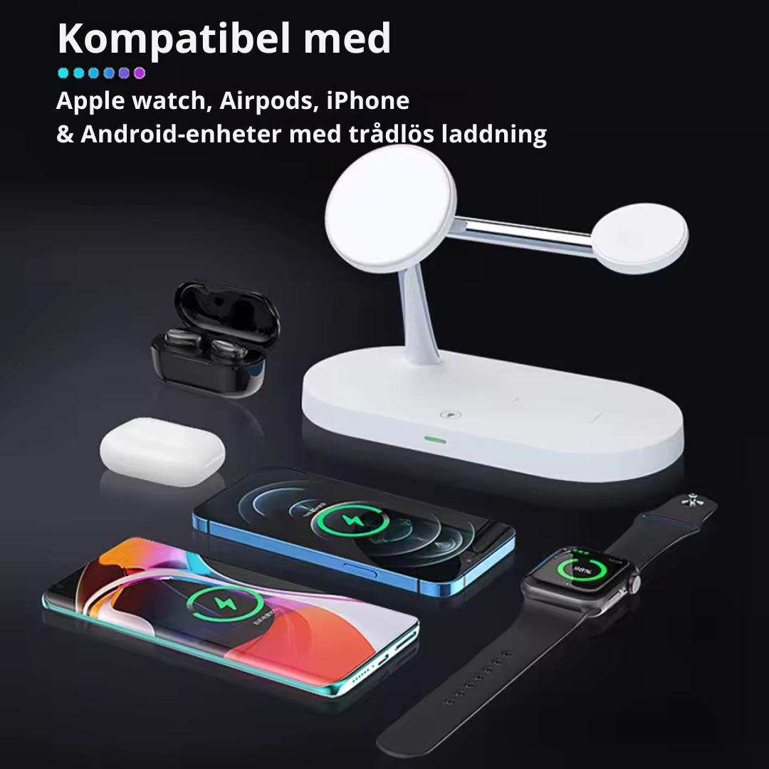 PowerHub 3-i-1 Magnetisk Laddningsstation