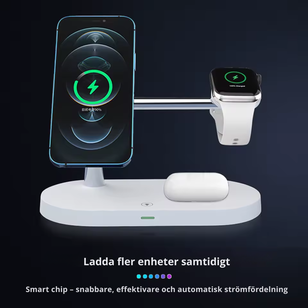 PowerHub 3-i-1 Magnetisk Laddningsstation